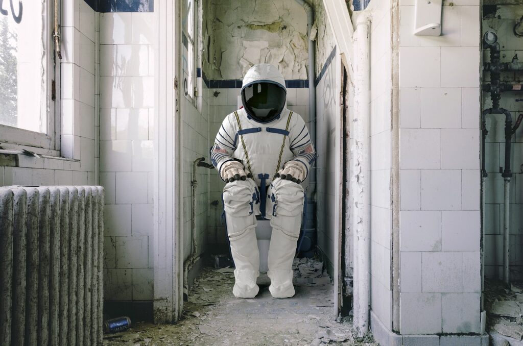 astronaut, wc, space travel, toilet, toilet seat, loo, meeting, toilet paper, toilet bowl, constipation, cosmos, cosmonaut, spaceman, spacesuit, nasa, helmet, moon landing, to sit, bathroom, decay, dirt, hygiene, ailing, astronaut, astronaut, astronaut, toilet, toilet, toilet, toilet, toilet, constipation, constipation